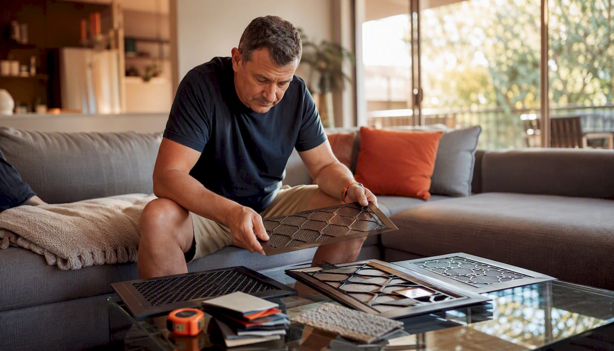 Homeowner comparing security door material options